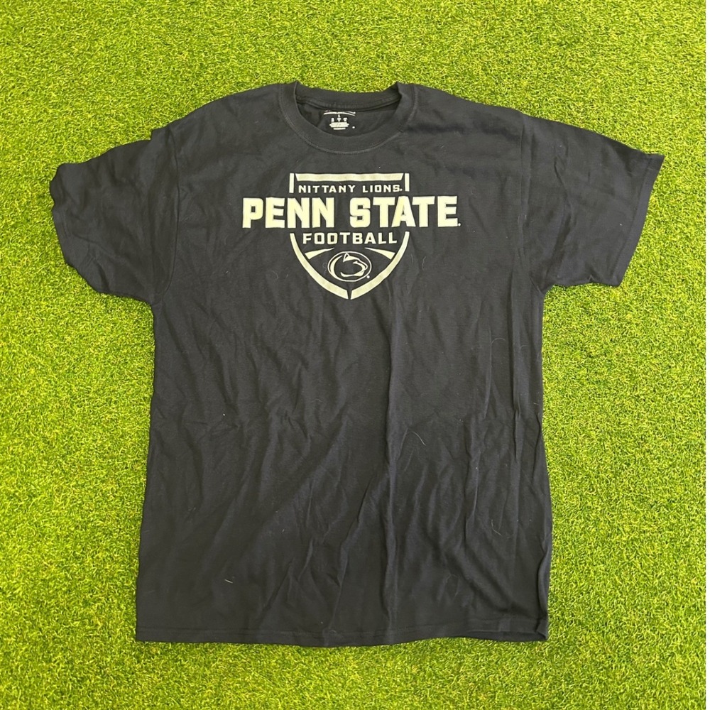 Champion Penn State Nittany Lions Football T-Shirt Navy Blue Mens Large L